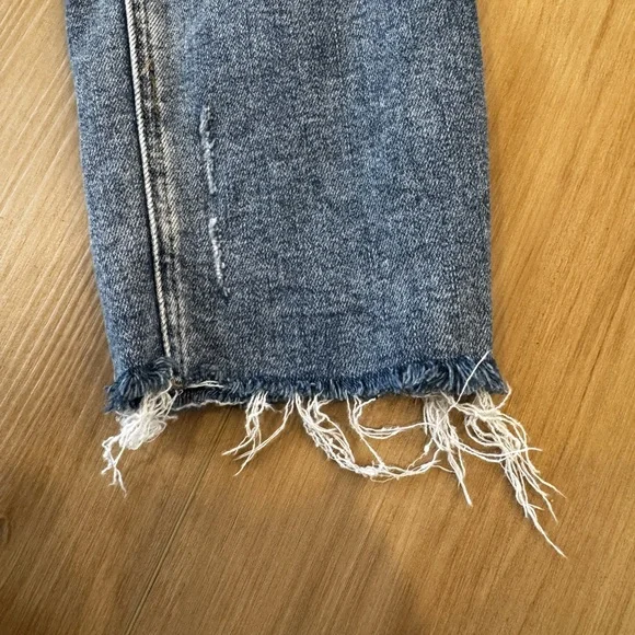 Kut from the Kloth Rachael Fab Ab Mom Jeans High Rise Distressed Raw Hem Sz 4 - Picture 3 of 13